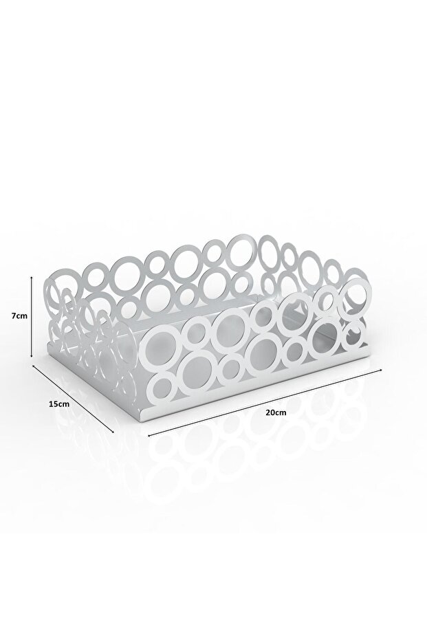 وعاء خبز بتصميم حلقة فضية معدنية - 4