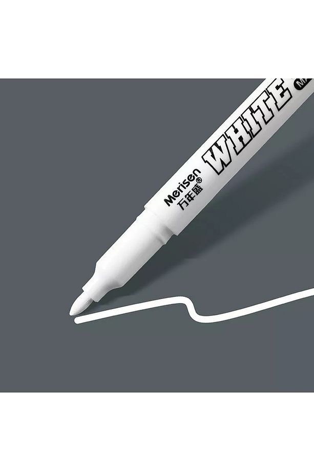 “white Marker Pen 12’li Set | Siyah Ve Koyu Yüzey Için Beyaz Kalem Yüksek Kapatıcı Dekoratif & Hobi - 2