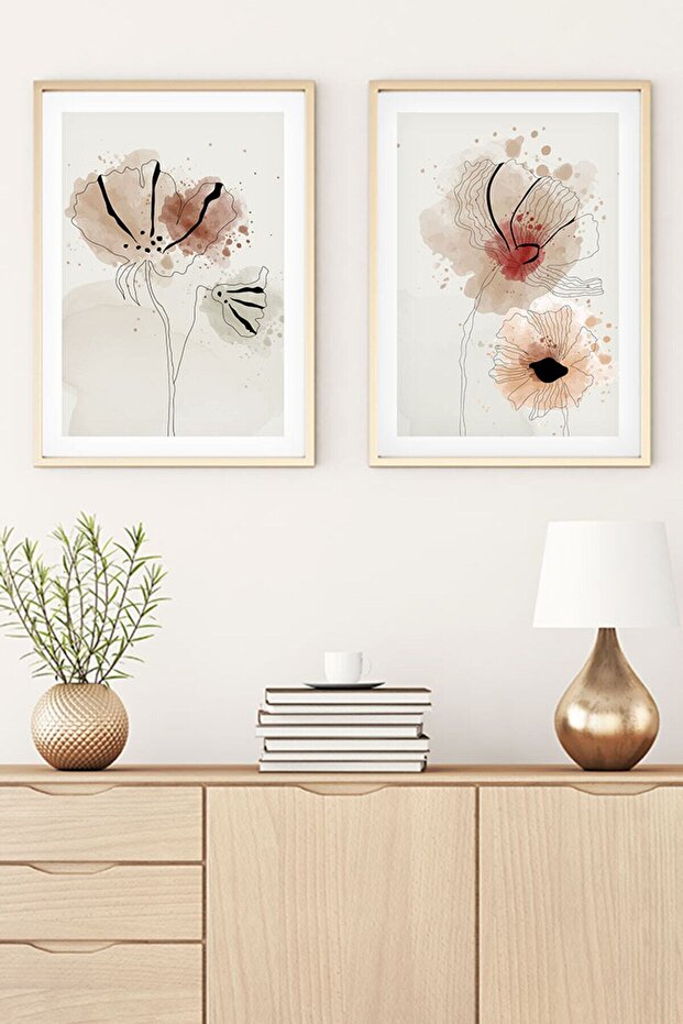 Wooden Framed Abstract Painting Huhu22