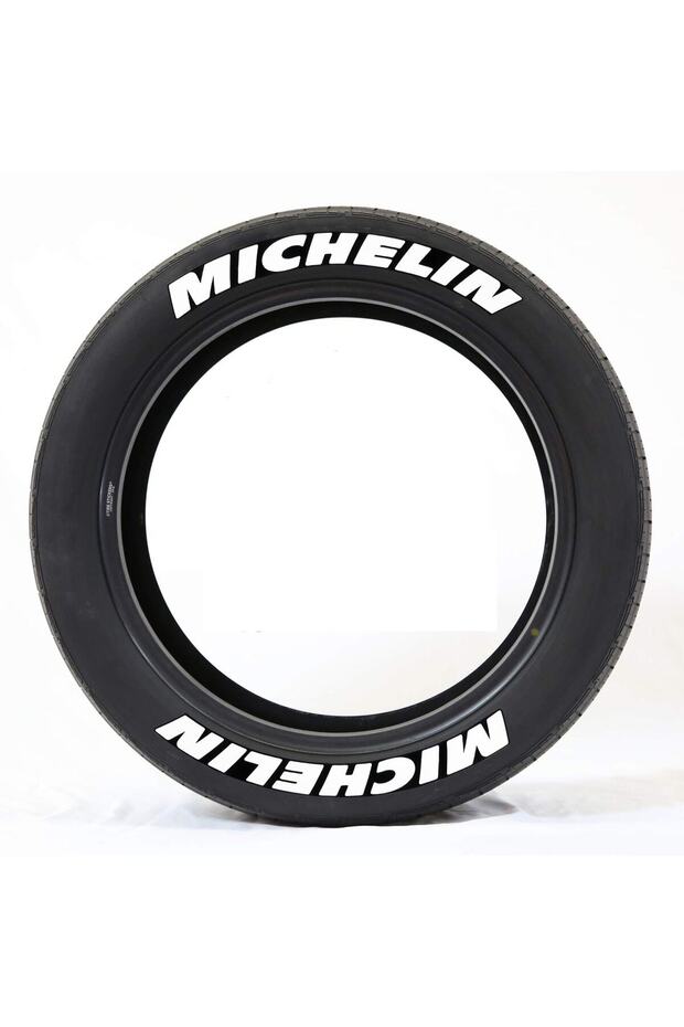 Michelin White Tire Lettering 2.5 cm Original Product 4 Pieces + Adhesive Glue