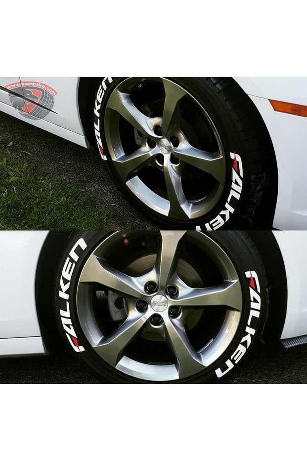 Falken Tire Lettering 2.5 cm Original Product 4 Pieces Fade-Resistant Car Motorcycle Tire Sticker Label