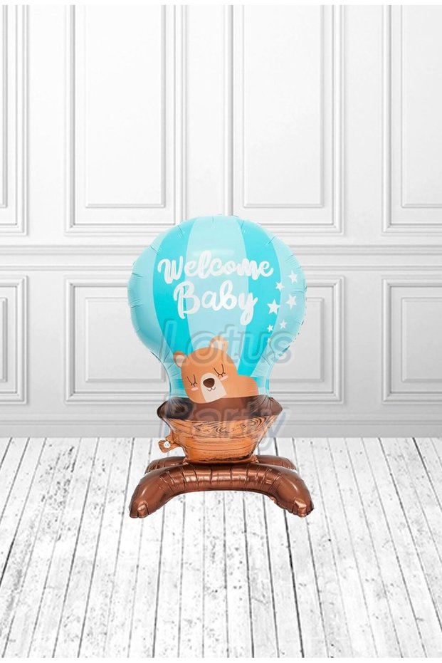 1 Piece Newborn Hospital Room Decoration Set Baby Girl Footed Pink Welcome Baby Foil Balloon