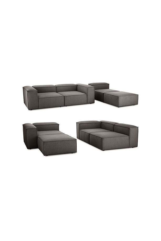 Relax Soft 4 Modül Köşe Takımı (antrisit-kahve) keten 650 - 7