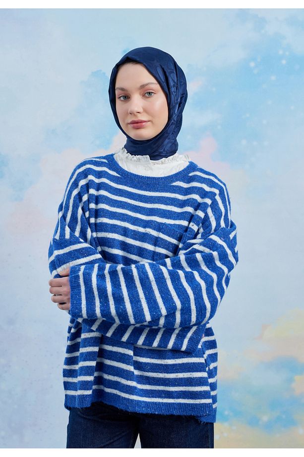 Şal Taş Desen - Gece Mavisi - 2