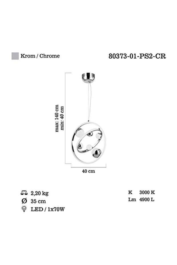 Taladro Krom Ledli Avize - 2