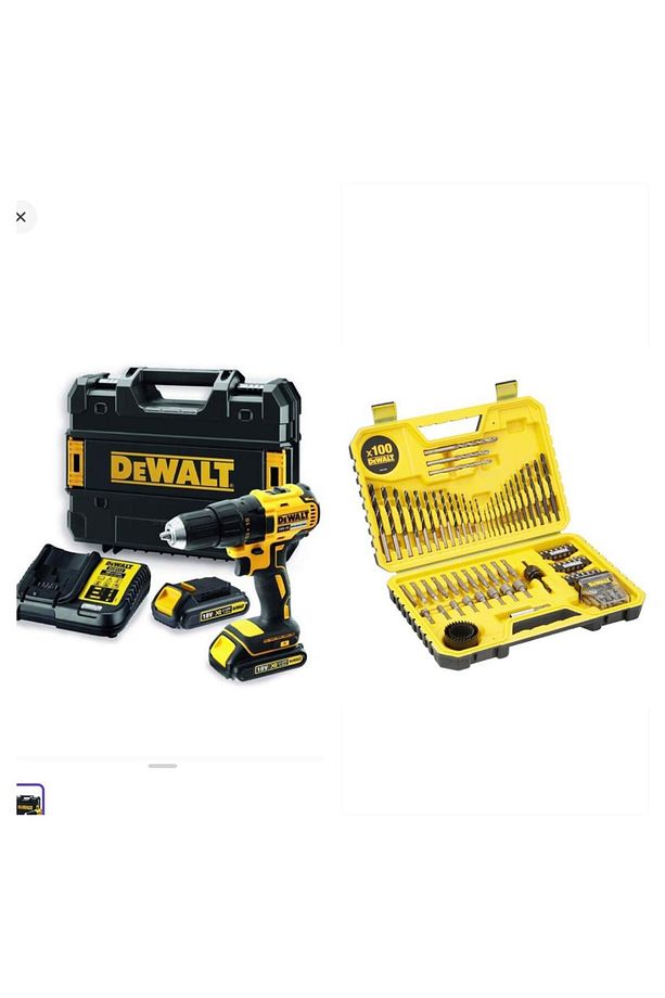 DCD777S2T-QW AKÜLÜ KÖMÜRSÜZ DARBESİZ VİDALAMA + DEWALT DT71563-QZ 100 PARÇA SET - 1