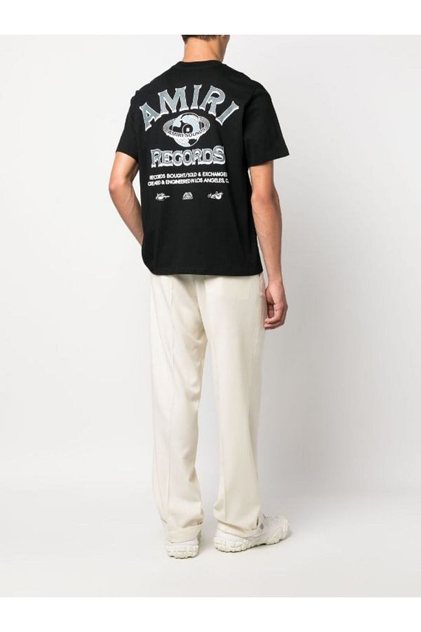Records Print Regular Fit Siyah Tshirt - 3