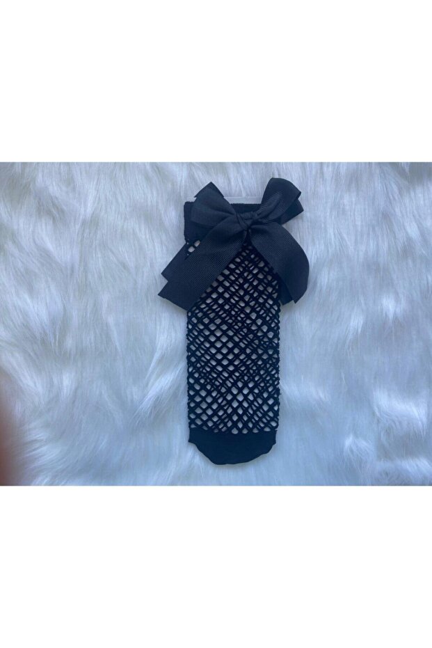 Girl's Black Fishnet Socks