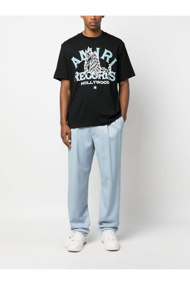 Hollywood Print Regular Fit Siyah Tshirt - 4