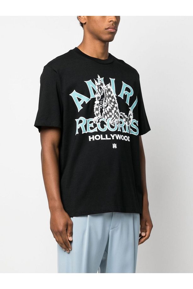 Hollywood Print Regular Fit Siyah Tshirt - 3