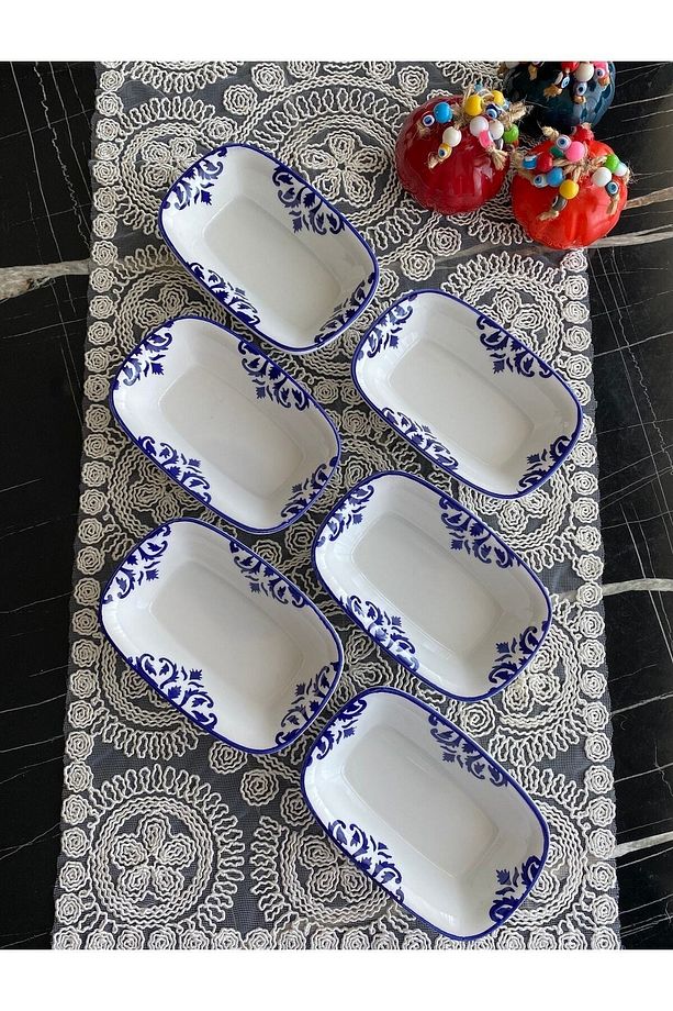 Isırgan Model 6’lı Dikdörtgen Küçük Kahvaltı Tabağı - 2