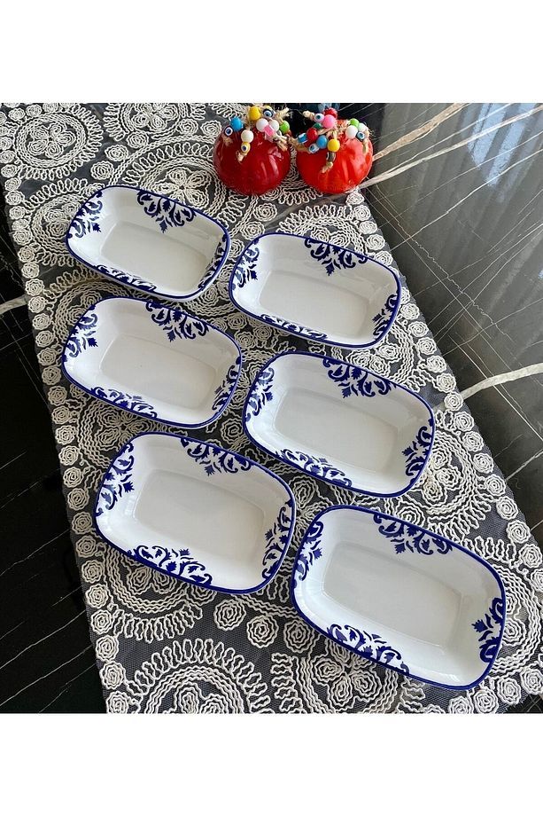 Isırgan Model 6’lı Dikdörtgen Küçük Kahvaltı Tabağı - 1