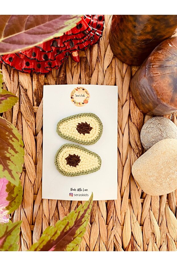 Avocado Model Knitted Hair Clip for Children and Adults