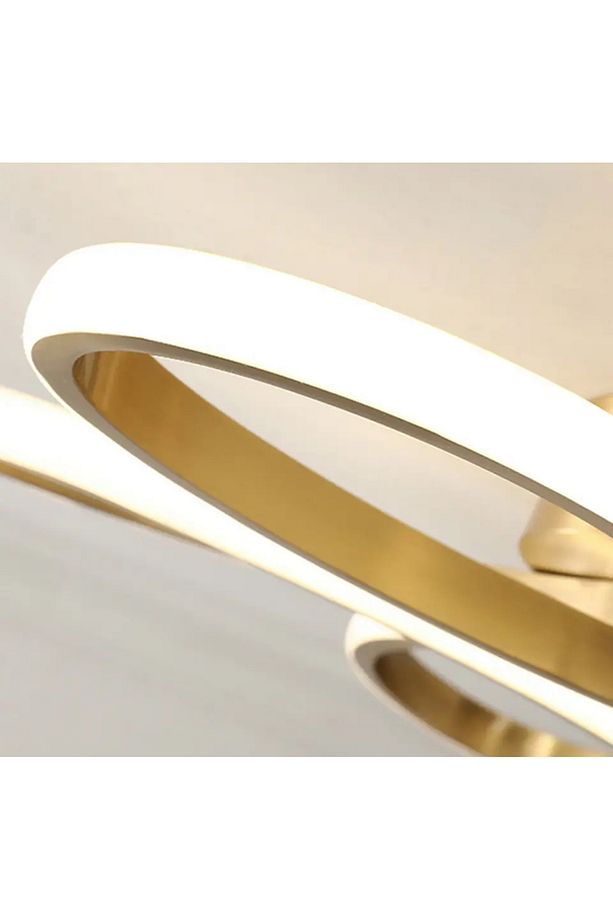 Modern Plafonyer Tavan Led Avize Massano Ledli Avize Eskitme Gold - 4