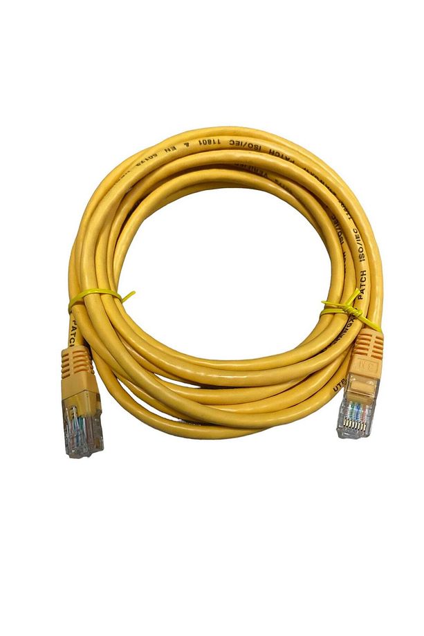 MODEM PC ARASI TV UYUMLU TV + PLUS İNTERNET ETHERNET KABLOSU SARI 3 METRE JAK - 4