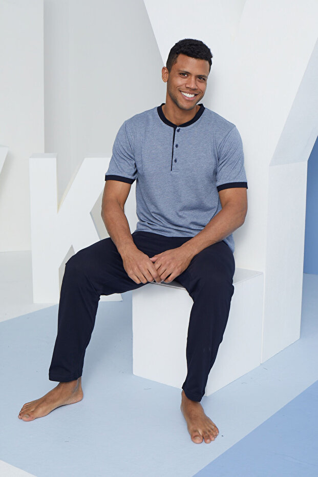 MIDI COLLAR PAJAMA SET - 1