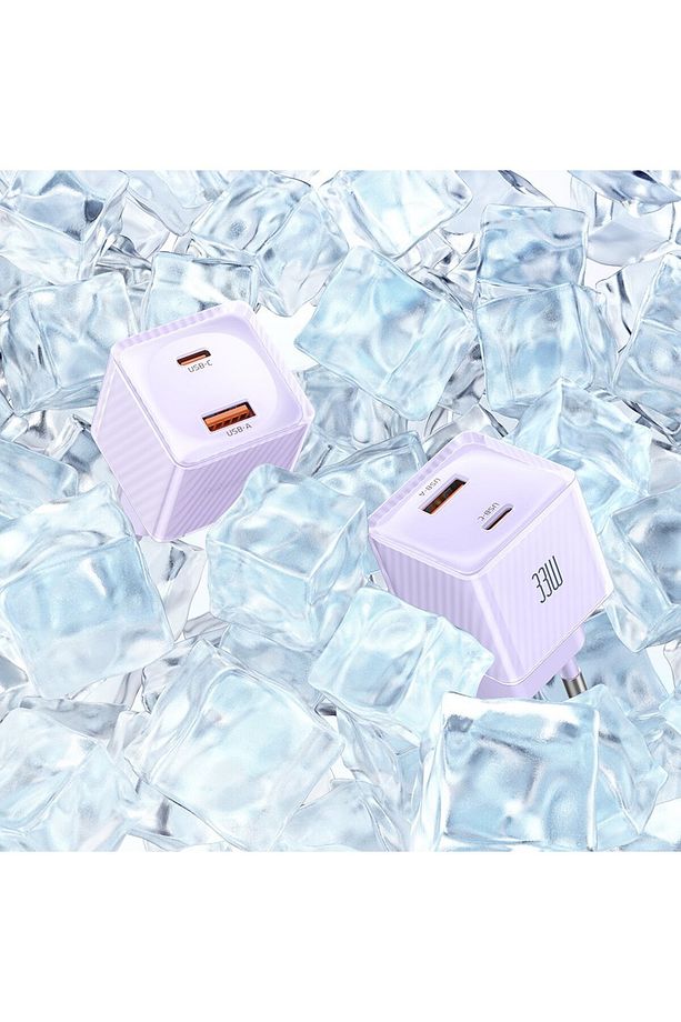 CH-4153 33W GaN PD 1xType-C 1xUSB Girişli Hızlı Şarj Aleti - Mor - 3