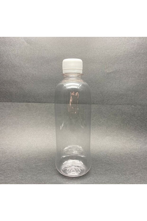 330 Cc Flat Model Pet Bottle - White Lid - 330 Ml Empty Pet Bottle (10 Pieces)
