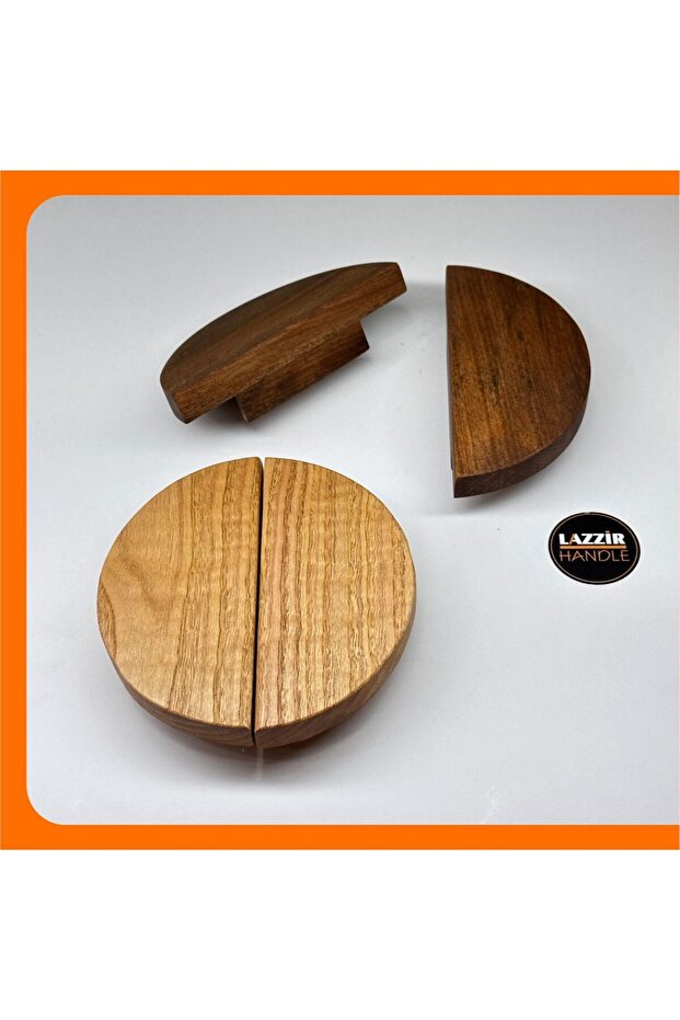 Wooden Luxury Circle Small (14CM DIAMETER) Cabinet and Drawer Handle (32 MM COMPATIBLE) with Fence