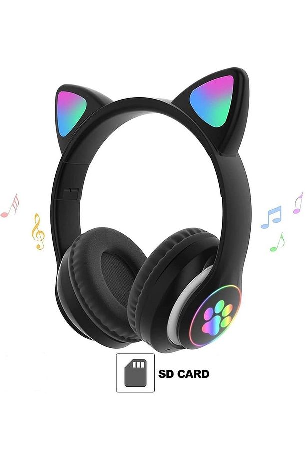 1. Kalite Kedi Kulağı Detaylı Bluetooth Kablosuz 7.1 Yüksek Ses Performansı - 3