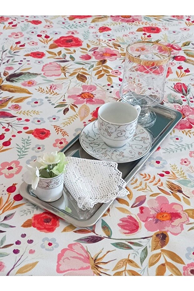 6 Pieces Luxury Steel Rectangular Serving Tray Tea, Coffee Presentation 33x13 Cm