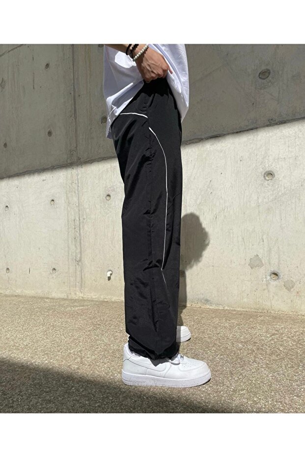 Şeritli Paraşüt Pantolon - 3