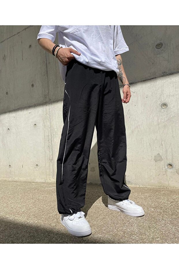 Şeritli Paraşüt Pantolon - 2