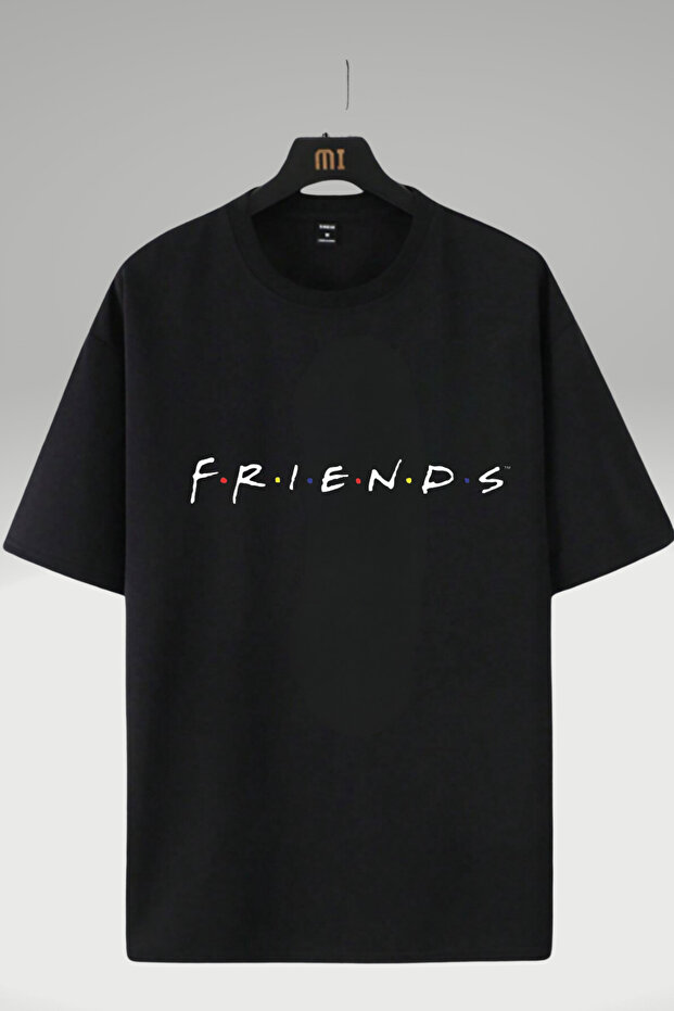 Unisex Friends Printed Crew Neck 100% Cotton Oversize T-shirt