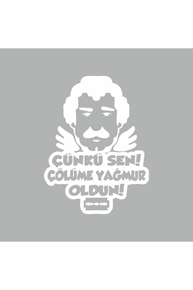 Müslüm Gürses Silhouette Car Sticker 15x20 Cm Gray