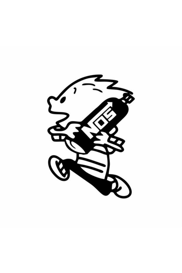 Nos Carrying Child Car Sticker 13x18 Cm Black