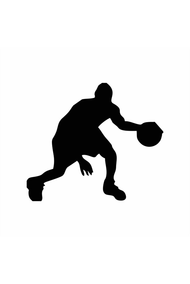 Basketball Silhouette Car Sticker 15x13 Cm Black