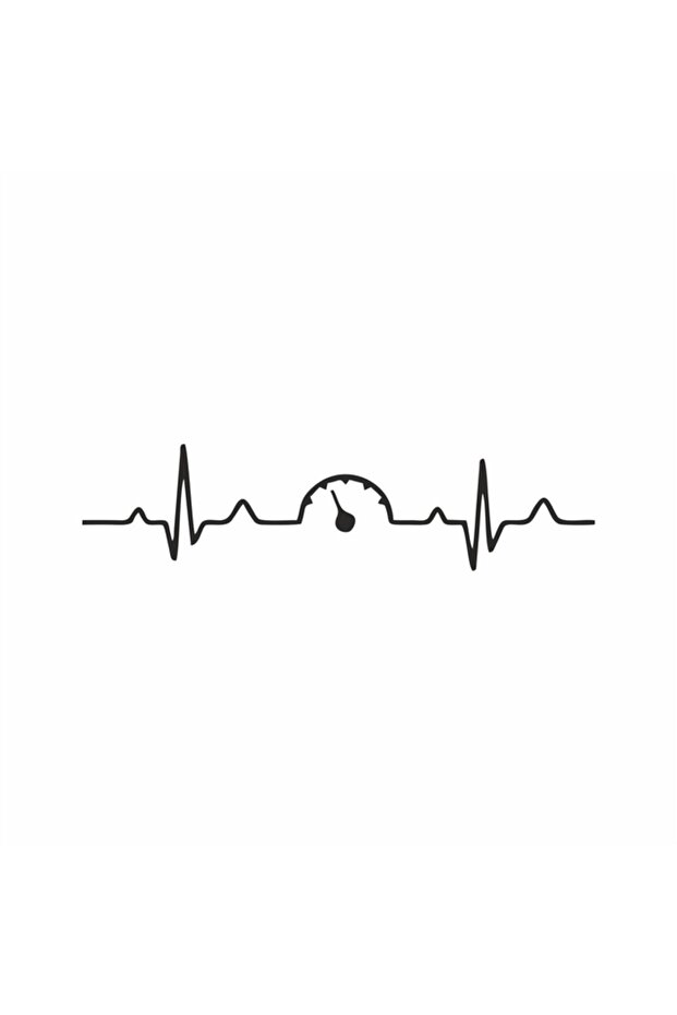 Heartbeat Ibre Car Sticker 21x5 Cm Blue