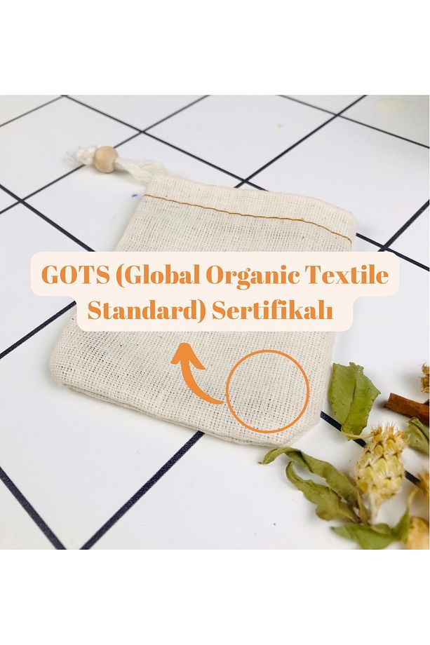 Kumaş Çay Kesesi (3 ADET), Yıkanabilir Kese, Çay Kahve Filtresi Organik (3 ADET) - 4