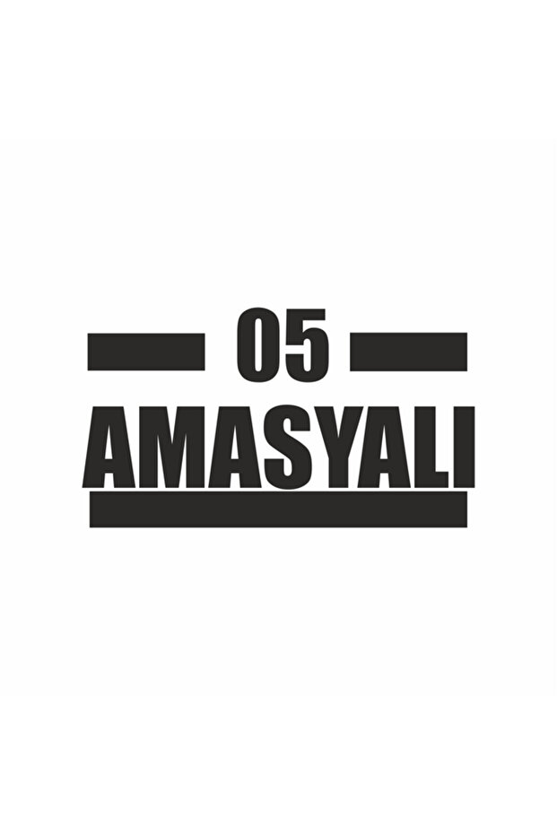 05 Amasyalı Car Sticker 14x8 Cm Black