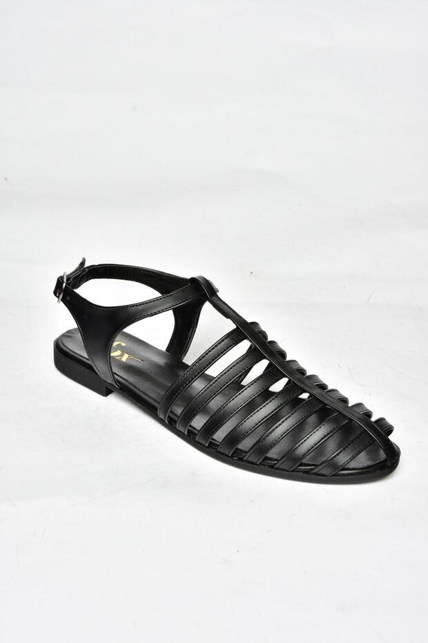 S314960109 Schwarze Damensandalen - 5