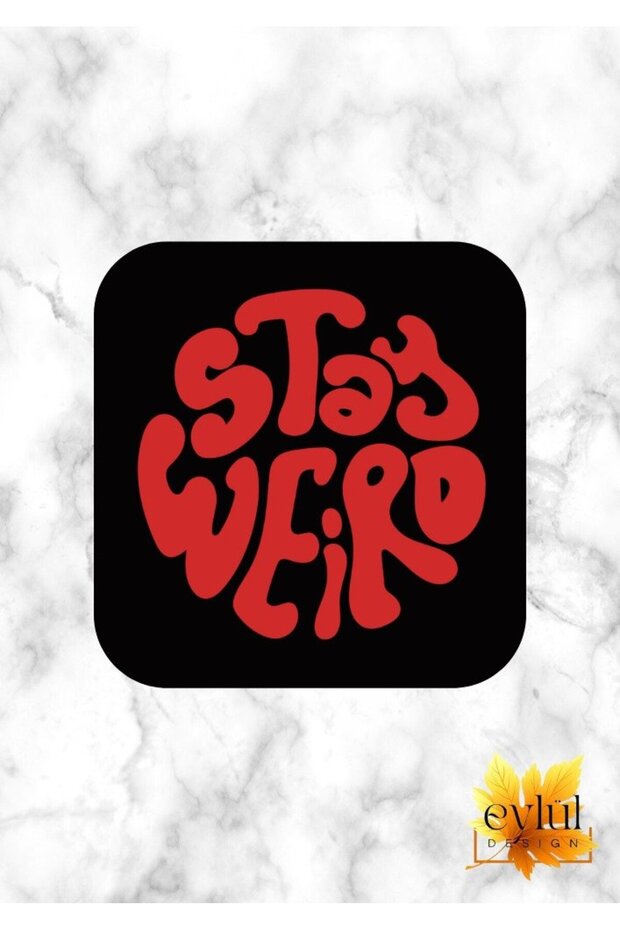 قاعدة أكواب مربعة عالية الجودة مطبوعة بتصميم مخصص من Stay Weird