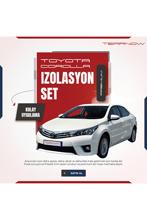 Toyota Corolla 6 (2012-2018) Trim Anti-Sound Comfort/isolation Set