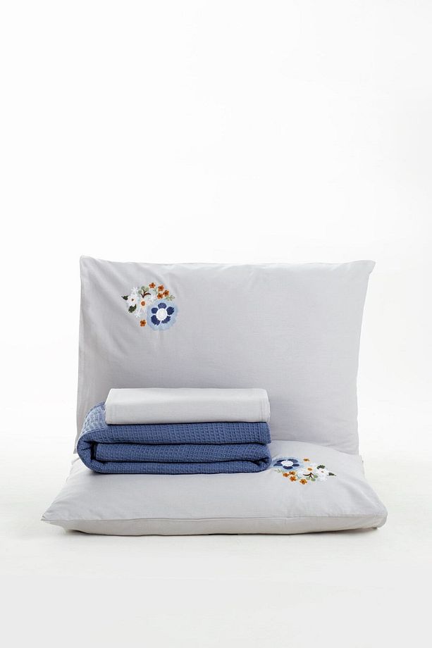 Spin Tek Kişilik Pike Takımı Dina Indigo - 4