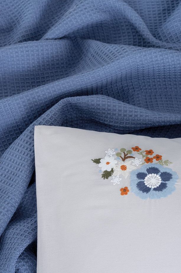 Spin Tek Kişilik Pike Takımı Dina Indigo - 3