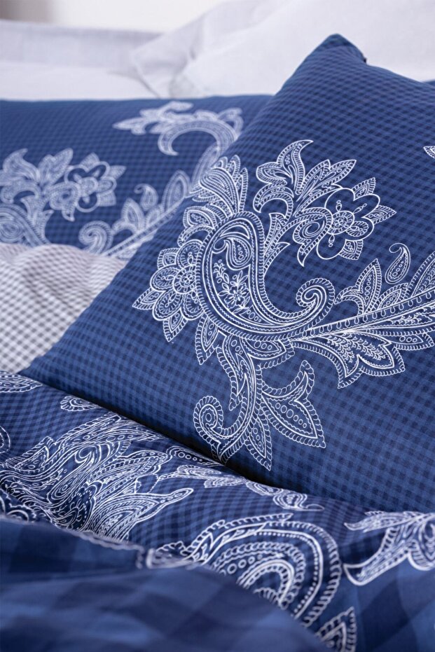 Masculine Tek Kişilik Nevresim Takımı Bitsy Lacivert - 2