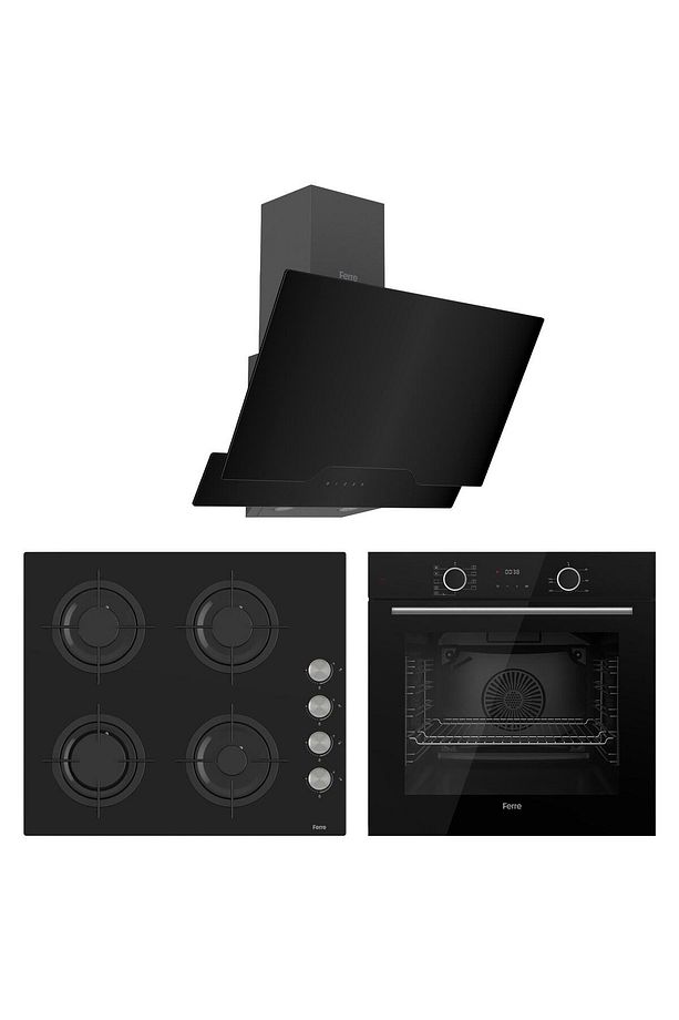 Fryart Cs Serisi Siyah Ankastre Cam Set (D063 + CS205 + XE63CS) - 1