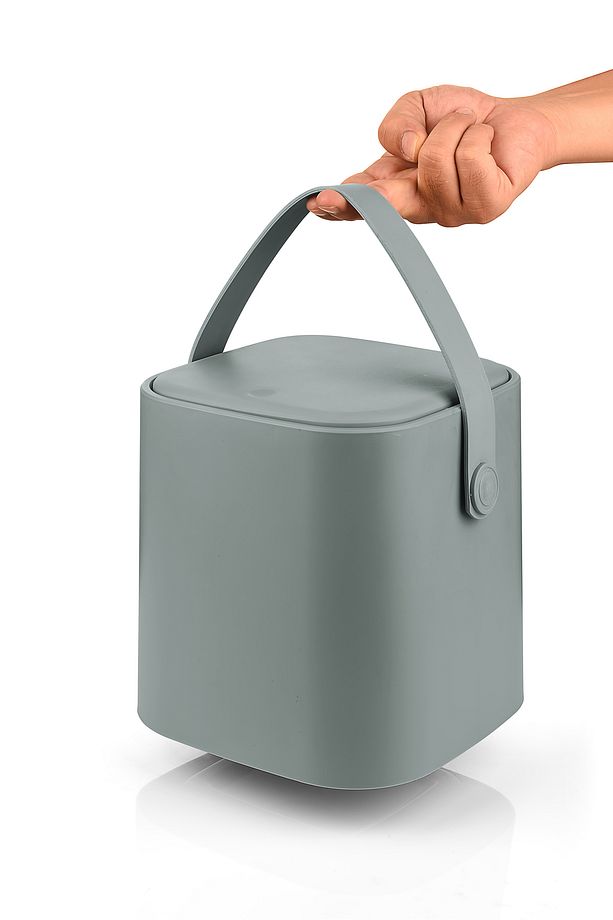 Tuffex Sihirli Mutfak / Banyo / Tezgah Üstü Çöp Kovası 4lt / Deri Tutma Kulplu - 4