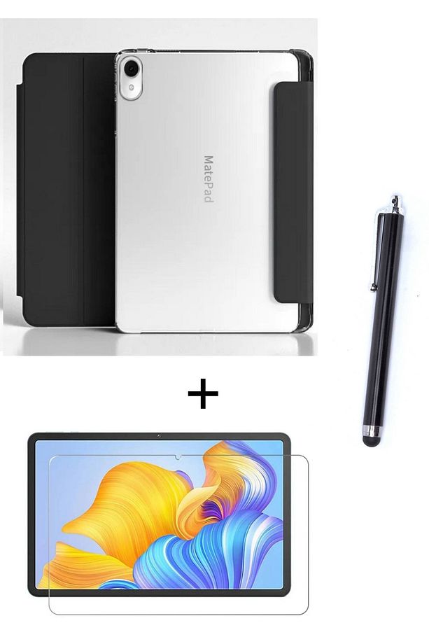 Huawei Matepad 11.5 Inç 2023 Kılıf Standlı 360 Koruma Kapak Ekran Koruyucu Kalem 3'lü Set - 1