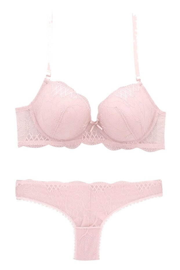 Women's Powder 4796 Push Up Bra Set