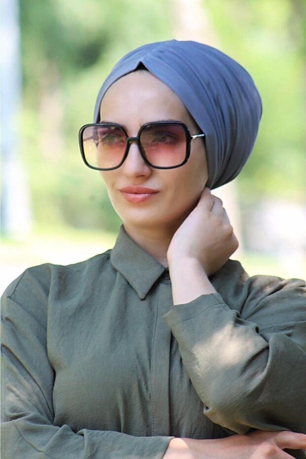 مشبك بونيه بلون رمادي - 1