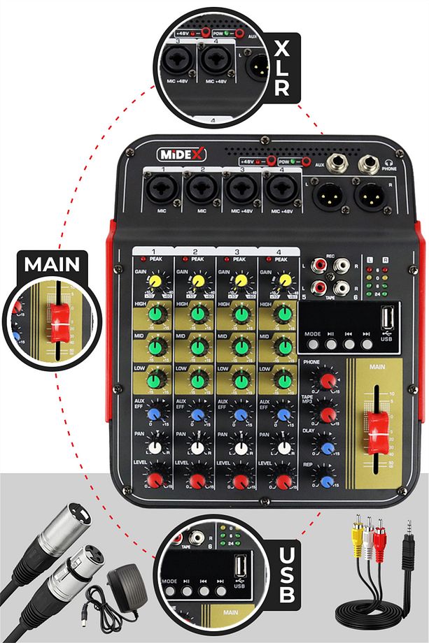 Lastvoice Rec paket-3 Stüdyo Kayıt Paketi Mx-2020 Mikrofon Phantomlu mikser kulaklık Stand filtre - 5