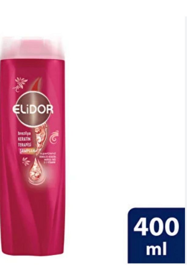 ELİDOR BREZİLYA KERATİN TERAPİ ŞAMPUAN HİDROLİZE KERATİN,MARULA YAĞI VE E VİT 400 ML 3 ADET - 2