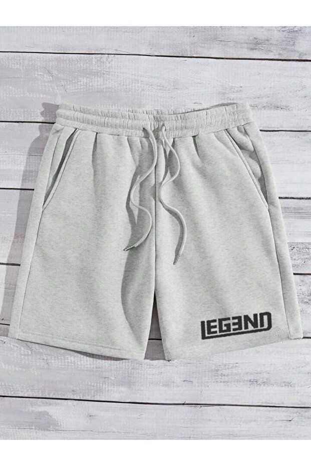 LEGEND Printed Pocketed Elastic Waist Sports SHORTS