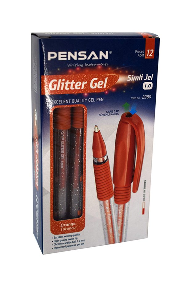 Pensan Glitter Gel Glitter Gel Pen 12 Pieces