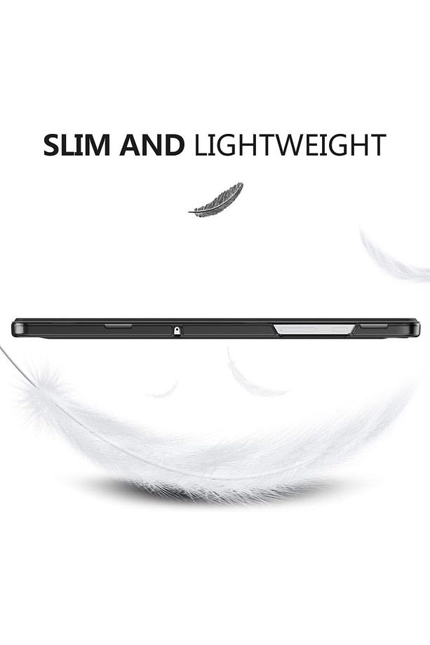 Samsung Galaxy Tab A9 Plus Kılıf 11 inç Sm-X210 Tablet Kılıfı Akıllı Uyku Modlu Şeffaf Cam+Kalem Set - 5
